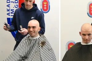 Efekt Łatwoganga w Gdańsku. Studenci AWFiS ogolili głowy dla chorych na raka
