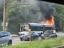 Pożar autobusu w Gdyni