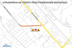 Miesiąc utrudnień przez przebudowę wodociągu