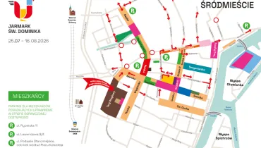 Zbliża się Jarmark Św. Dominika, są już utrudnienia w ruchu w centrum