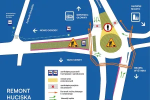 Od soboty zmiany na węźle Hucisko