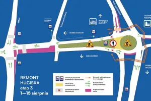 Ostatni etap prac na Hucisku. Autobusy pojadą objazdem