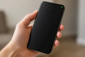 Co oznacza zielona kropka w prawym górnym rogu telefonu?