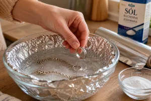 Czyszczenie srebra folią aluminiową. Ten prosty sposób usunie czarny nalot ze srebra