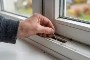 Masz takie małe otwory w ramie okna? Nie zatykaj ich podczas jesiennych porządków