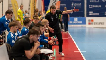 Trener Patryk Rombel ocenia PGE Wybrzeże Gdańsk z realizacji przedmeczowych założeń