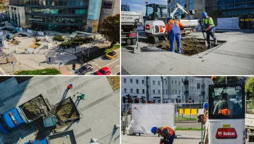 Demolka przed Galerią Bałtycką. Znika beton