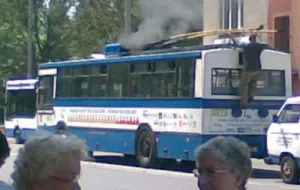 Zapalił się trolejbus, nikt nie ucierpiał