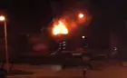 Nocny pożar ciężarówki