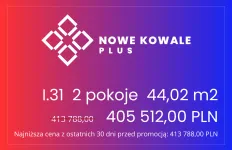Mieszkanie w inwestycji Nowe Kowale Plus -  2 pokoje, 44,02 m2