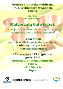 Spotkanie z Małgorzatą Gałwiaczek - doradcą rozwoju osobistego