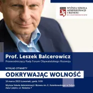 Spotkanie z prof. Leszkiem Balcerowiczem