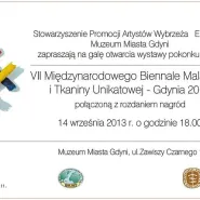 VII Międzynarodowe Biennale Malarstwa i Tkaniny Unikatowej - Gdynia 2013