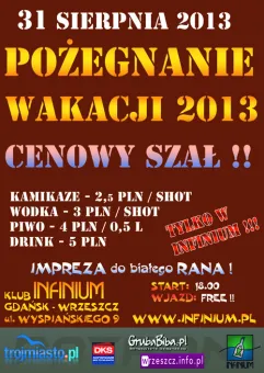 Pożegnanie Wakacji 2013 - Cenowy Szał!