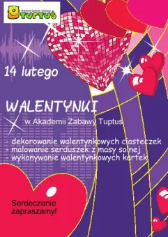 Walentynki w Akademii Zabawy Tuptuś - imprezy dla dzieci!