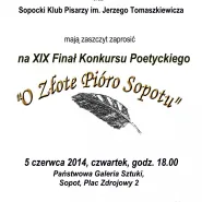 Finał  XIX Konkursu Poetyckiego "O Złote Pióro Sopotu"