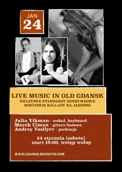 Live Music In Old Gdansk - Julia Vikman Band - Marek Ciman - Andrey Vasilyev