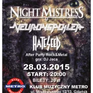 Night Mistress (PL), Neuronspoiler (UK), Hateseed (PL) + After Rock & Metal