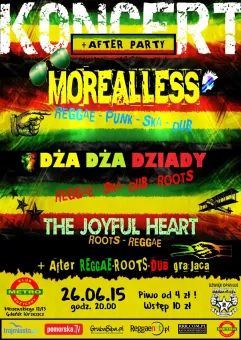 Reggaeowy Początek Wakacji: Morealless, Dża Dża Dziady, The Joyful Heart + After Reggae-Roots-Dub