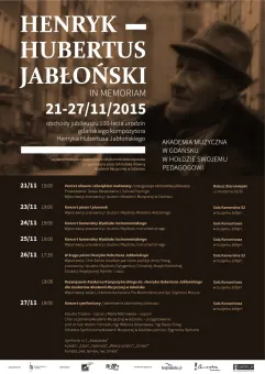 Koncert kameralny w ramach obchodów jubileuszu 100-lecia urodzin H. H. Jabłońskiego