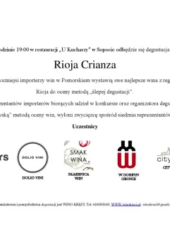 Rioja Crianza - degustacja win