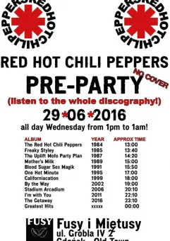 Red Hot Chili Peppers Pre-Party : Discografia