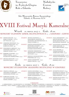 XVIII Festiwal Muzyki Kameralnej