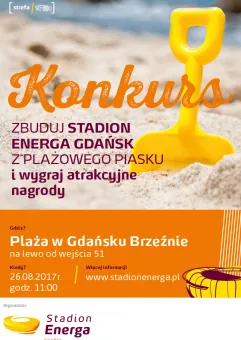Zbuduj Stadion Energa Gdańsk na plaży 