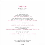 Bordeaux Grand Cru Dinner - kolacja degustacyjna