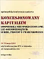Koncesjonowany kapitalizm - konferencja