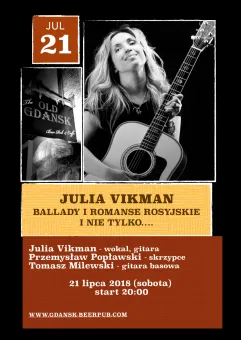 Julia Vikman - Ballady i Romanse Rosyjskie i nie tylko. Live Music. Concert. Old Gdansk