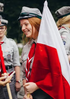 Harcerski Rekord Guinnessa - największa żywa flaga Polski