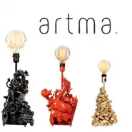 Wystawa artma.space - upcykling lamps & biotecture