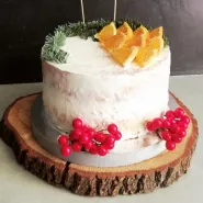 Zimowy Tort w stylu Naked Cake