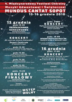 4. Międzynarodowy Festiwal Chóralny Muzyki Adwentowej i Świątecznej Mundus Cantat