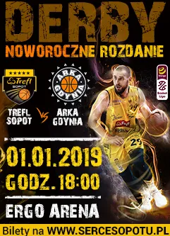 Koszykówka: TREFL Sopot - ARKA Gdynia