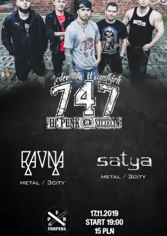 Koncert: 747 + Satya + Ravna