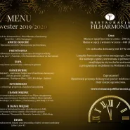 Kolacja Sylwestrowa 2019 w Restauracji Filharmonia