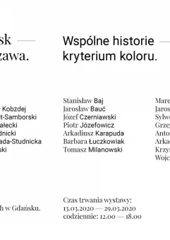 Gdańsk - Warszawa. Wspólne historie - kryterium koloru