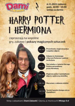 Gry,zabawy i magiczne pokazy sztuczek z Harrym Potterem i Hermioną
