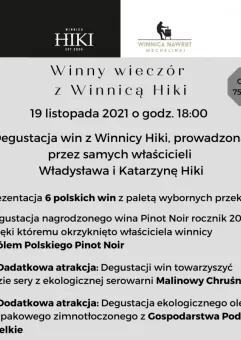 Winne wieczory - degustacja win polskich