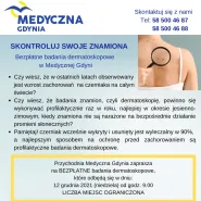 Bezpłatne badania dermatoskopowe w Medycznej Gdyni