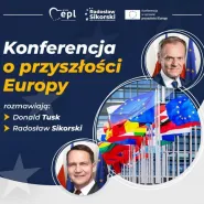 Konferencja o przyszłości Europy - rozmowa Donalda Tuska i Radosława Sikorskiego