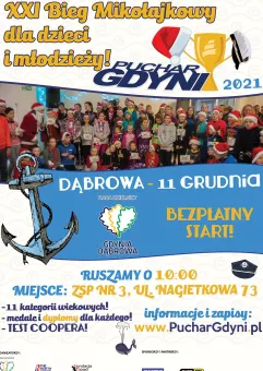 XXI Bieg Mikołajkowy dla dzieci i młodzieży na Dąbrowie