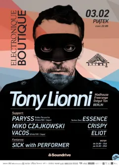 Electronique Boutique: Tony Lionni  (Freerange, Mule Musique - Berlin)