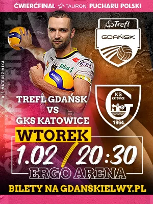 Siatkówka mężczyzn: TREFL Gdańsk - GKS Katowice  - , 1 lutego 2022 (wtorek)