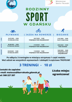 Rodzinny Sport w Gdańsku! Pływanie, jazda na rowerze i bieganie