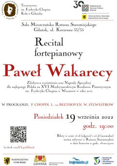 Recital fortepianowy: Paweł Wakarecy