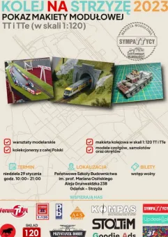 Kolej na Strzyżę 2023 - pokaz makiety modułowej TT i TTe
