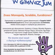 Gry Planszowe w Gimnazjum ZSO nr 2